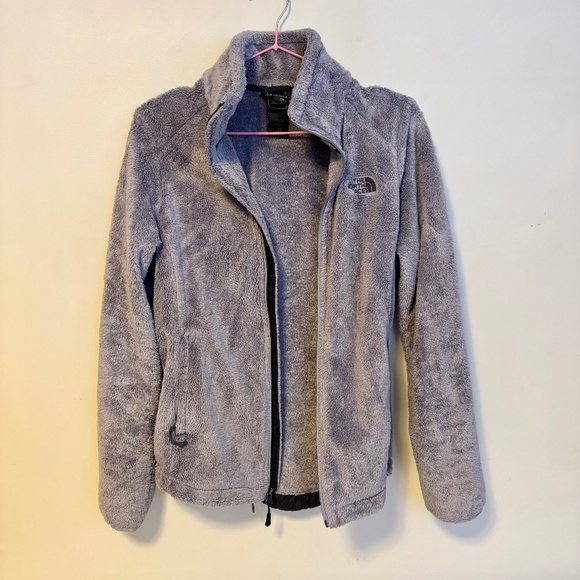The North Face Sweaters - The North Face Osito Fuzzy Fleece Full Zip Sweater Blue Grey Womens Size Small